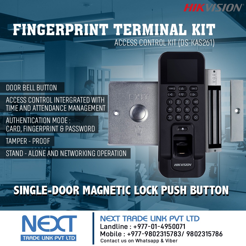 Fingerprint Terminal Kit   Hikvision DS-KAS261(B)